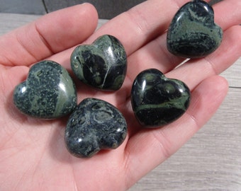 Kambaba Jasper Heart Puffy 25 mm Shaped Stone