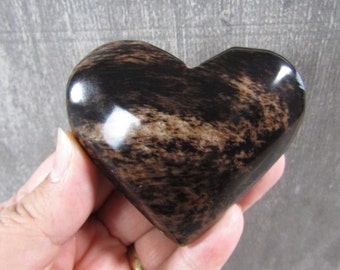 Brown Sheen Obsidian 3 inch or 70 mm approx Heart K18