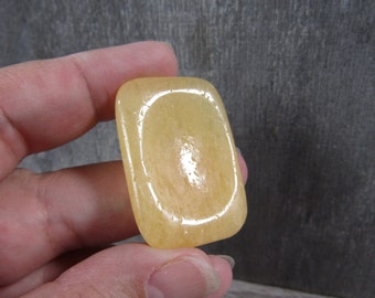 Orange Calcite Rectangle Worry Stone E120