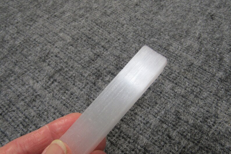 Selenite Wand 3.75 inch Raw Stick Wand SL4 image 7