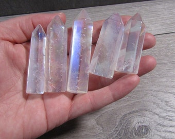 Angel Aura Quartz Obelisk 1.5 inch + Crystal M80