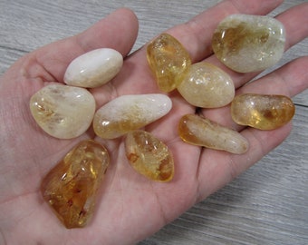 Citrine 3/4 inch + Tumbled Stone T91