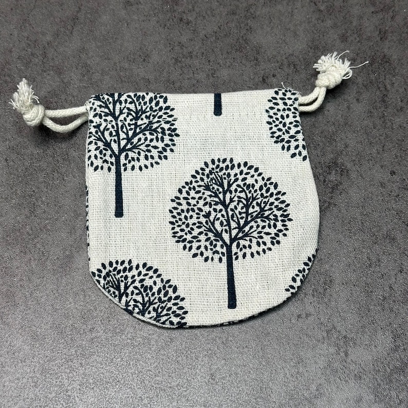 Tree of Life Burlap Gift Gemstone Pouch 4x4 Inches image 3