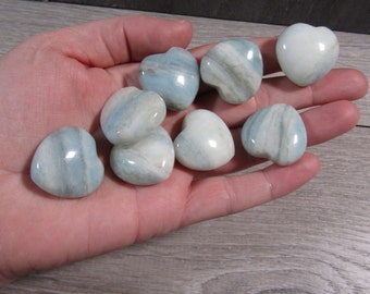 Amazonite Heart Puffy 25 mm Shaped Stone A598