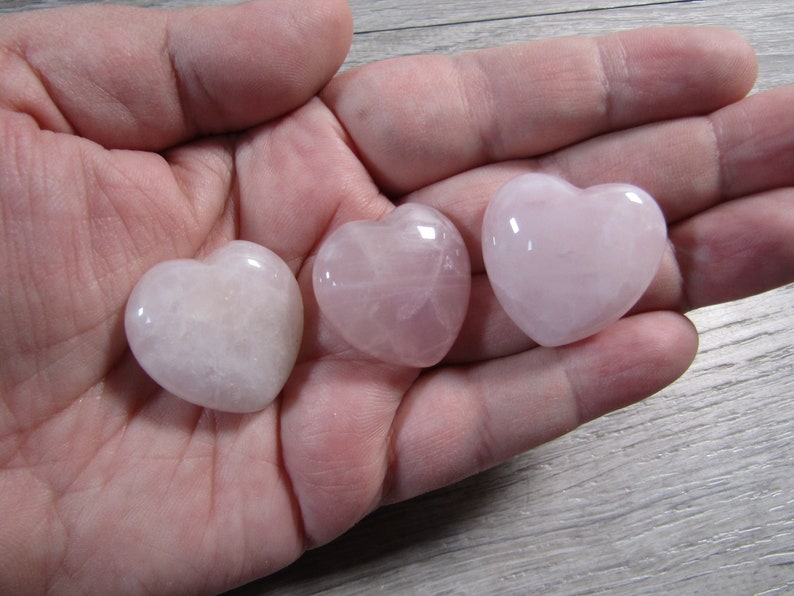 Rose Quartz Puffy 25 mm Heart A1 image 6