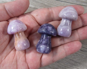 Lepidolite Fairy Mushroom 1.5 inch +/- Shaped Stone