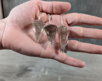 Smoky Quartz Pendulum Divination Tool Faceted Crystal