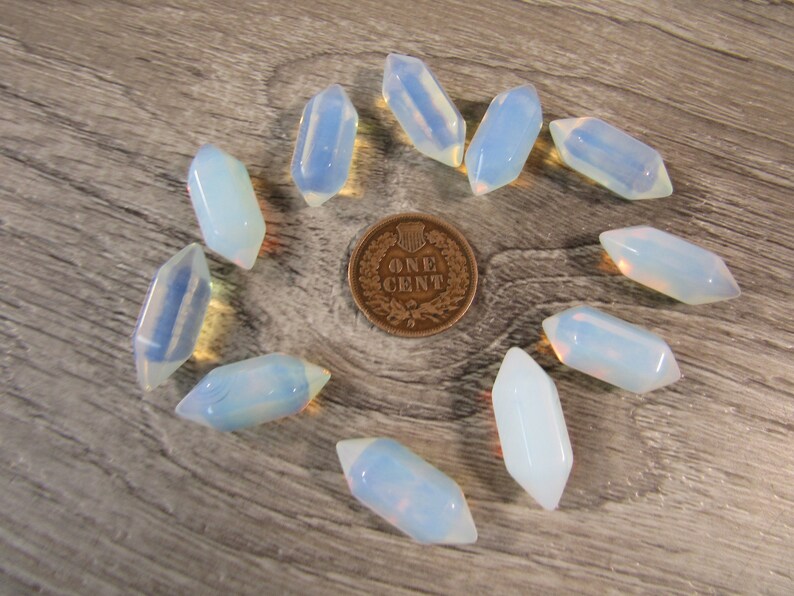 Opalite Small Double Terminated Carved Point M5 image 3