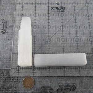 Selenite Wand 3.75 inch Raw Stick Wand SL4 image 10