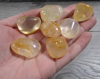 Golden Healer Quartz Tumbled Stone 0.75 inch + Crystal