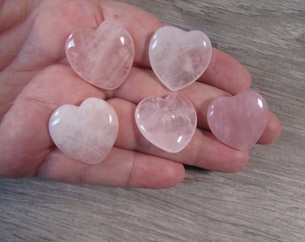Rose Quartz Flat 25 mm Heart K109