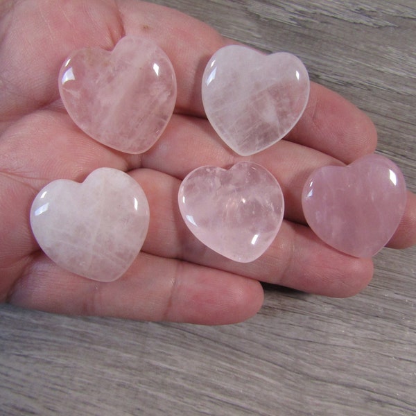 Rose Quartz Flat 25 mm Heart K109