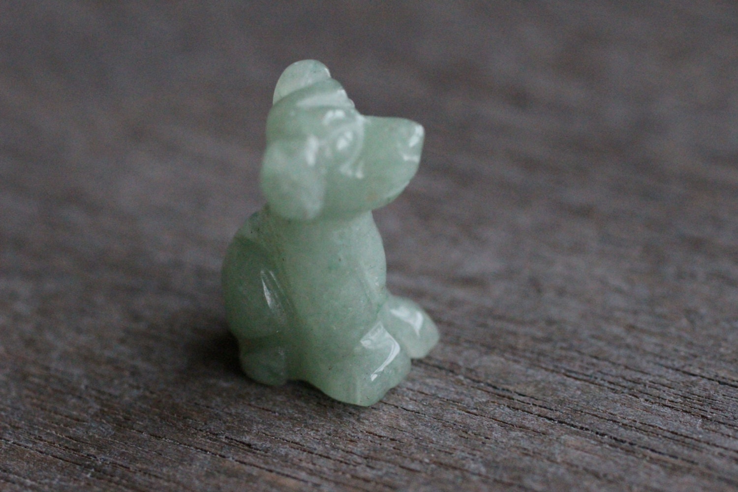 Aventurine Dog Animal Figurine F225