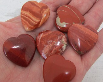 Red Jasper Flat 25 mm Heart K127