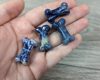 Sodalite Dog Bone Crystal 1 inch Dog Bone F81