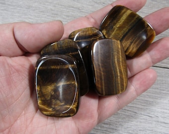 Tiger's Eye Rectangle Worry Stone