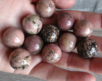 Rhodonite Stone 18 mm Sphere S22