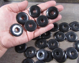 Shungite 30 mm Pi Stone Donut Crystal