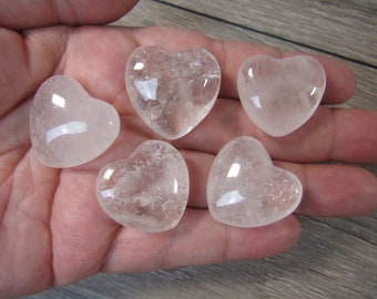 Clear Quartz Puffy 25 mm Heart K166