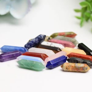 Crystal Gemstone 33 mm x 8 mm Double Terminated Point Carved Wand