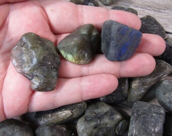 Labradorite Rough Polished 1 inch + Crystal Chunk