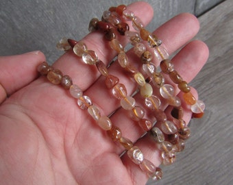 Rutilated Quartz Stretchy Oval Bracelet G20