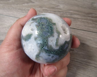 Moss Agate 66 to 70 mm Sphere S105