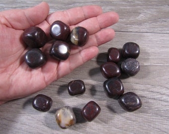 Hematite w Red Jasper 0.75 inch + Tumbled Stone T330