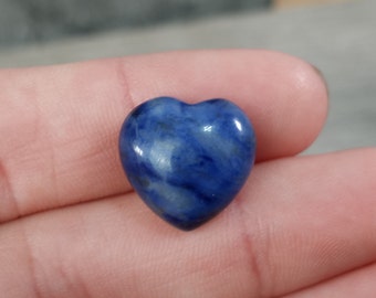 Sodalite Puffy 15 mm Heart K247B