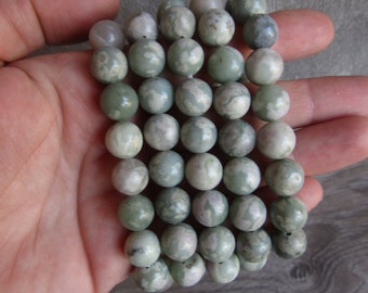 Peace Jade Bracelet 10 mm Round Stretchy String Crystals 008