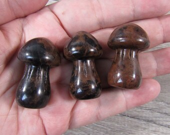 Mahogany Obsidian Fairy Mushroom 1.5 inch +/- Shaped Stone