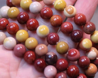 Mookaite Jasper Stretchy String 8 mm Round Bead Bracelet G76