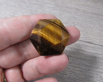 Tiger's Eye Star of David Shaped Stone