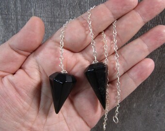 Obsidian Pendulum Faceted Divination Tool