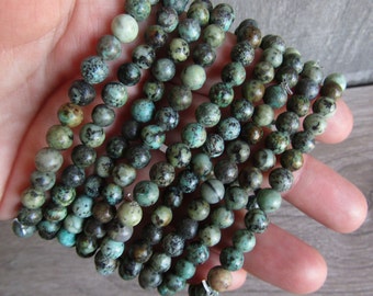 Turquoise Bracelet Stretchy String 6 mm 061