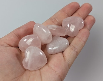 Rose Quartz Bead Heart Shaped 25 mm Stone Focal  A22-304