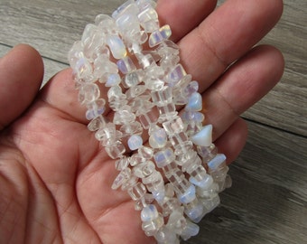 Opalite Chip Stretchy String Bracelet G154