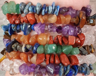 Chakra Chip Stretchy String Bracelet 122
