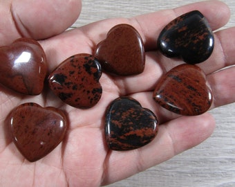 Mahogany Obsidian Flat 25 mm Heart K125