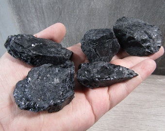 Large Black Tourmaline Crystal Chunk U114