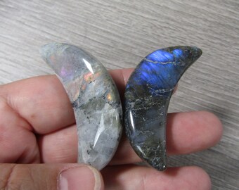 Labradorite Crescent Moon Shaped Crystal