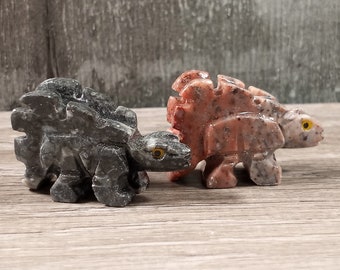 Soapstone Stegosaurus Shaped Figurine