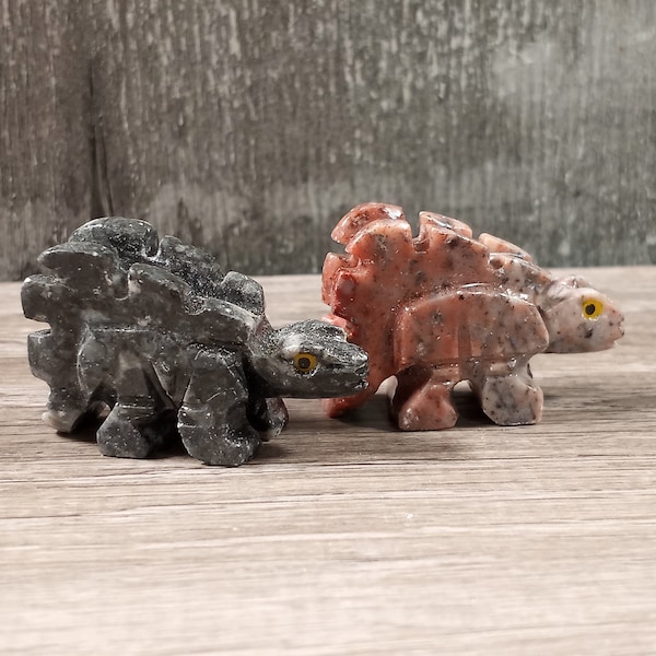 Soapstone Stegosaurus Shaped Figurine