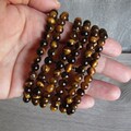 Tiger's Eye 6 - 7 mm Round Stretchy String Bracelet 283