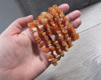 Orange Aventurine Stretchy String Bracelet G139