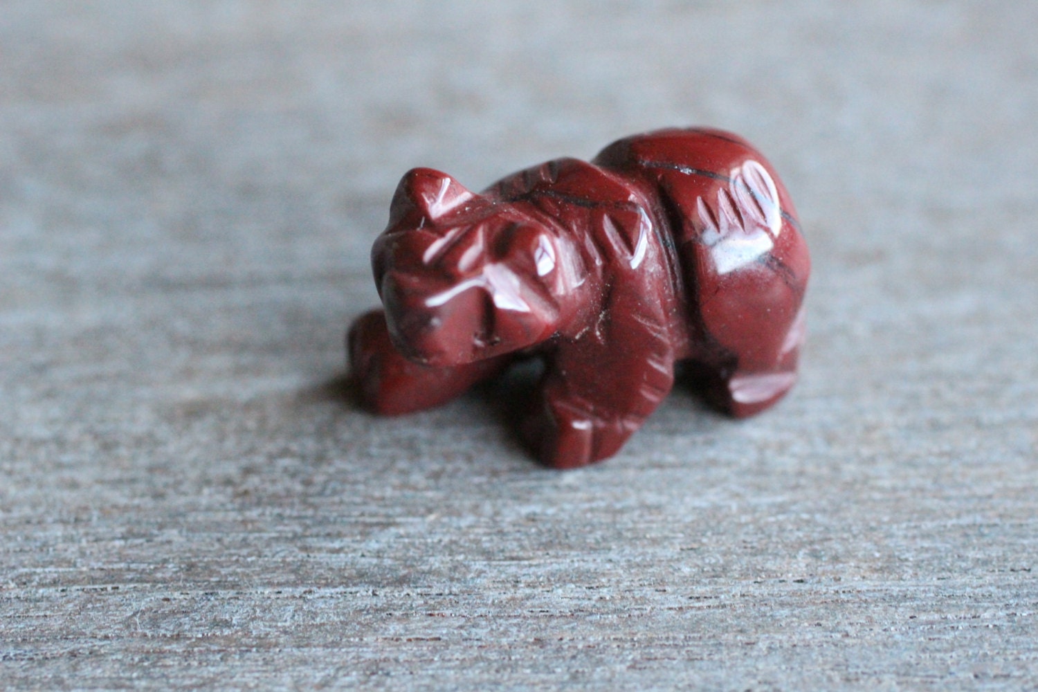 Red Jasper Bear Figurine F285 Etsy