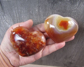 Carnelian 3" +/- Heart K385