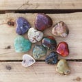 Small Gemstone Puffy Pocket Heart About 1” Across