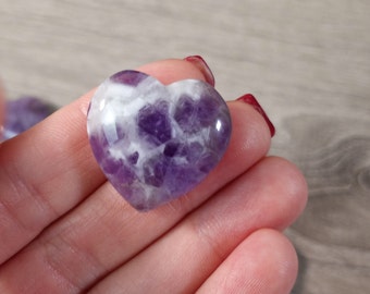 Amethyst Heart 25 mm Shaped Stone