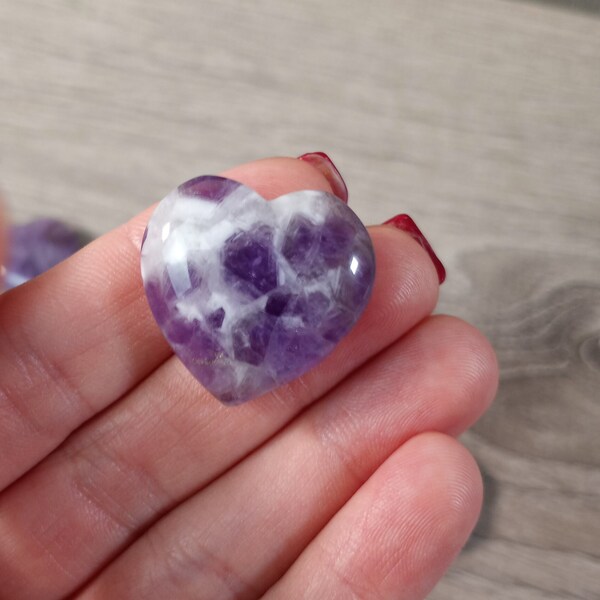 Amethyst Heart 25 mm Shaped Stone